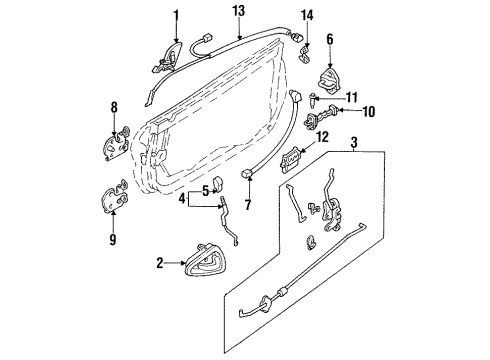 1994 Ford Probe Switch Assembly Alarm Diagram for F32Z14028A