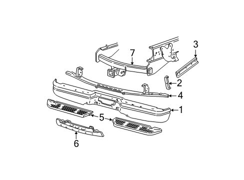 2006 Ford F-350 Super Duty Rear Bumper Diagram