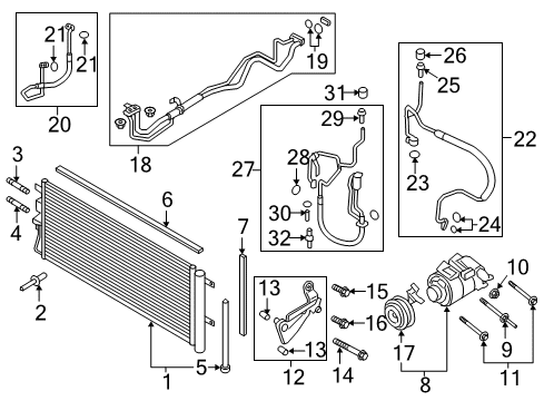 2020 Lincoln MKZ A/C Condenser, Compressor & Lines Diagram 3 - Thumbnail