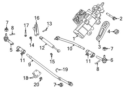 2015 Ford E-350 Super Duty Gear Assembly - Steering Diagram for GU2Z-3504-A