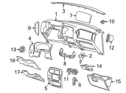 2004 Ford Explorer Sport Trac Instrument Panel Diagram