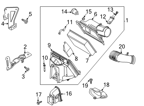 2022 Ford F-350 Super Duty Air Intake Diagram 2 - Thumbnail