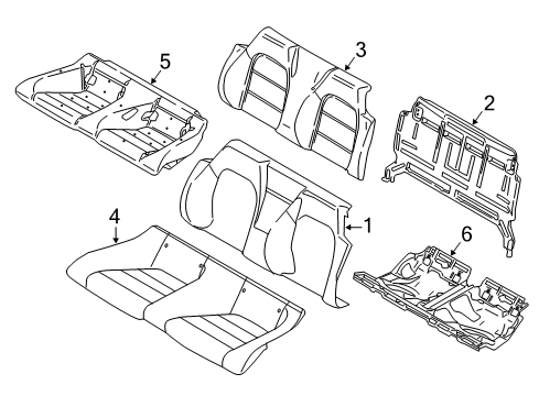 2023 Ford Mustang COVER ASY - REAR SEAT CUSHION Diagram for FR3Z-7663804-CF