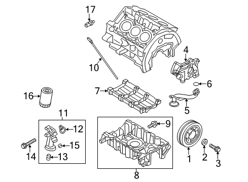 2015 Ford Police Interceptor Utility Engine Parts & Mounts, Timing, Lubrication System Diagram 1 - Thumbnail