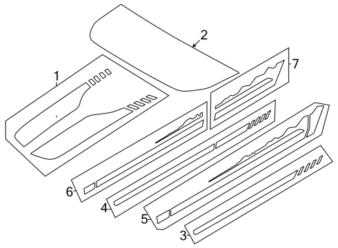 2023 Ford Bronco MOULDING - FRONT WHEEL ARCH Diagram for M2DZ-16038-BB