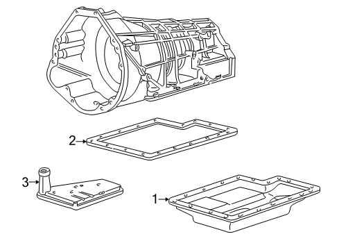 2002 Lincoln Blackwood Pan Assembly - Transmission Oil Diagram for F6TZ-7A194-A