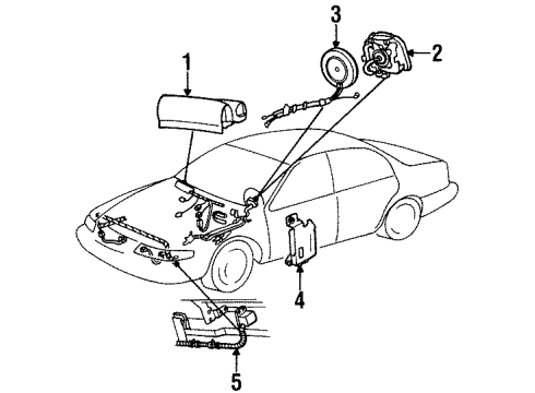 1996 Lincoln Continental Module Diagram for F6OZ-54044A74-AAC