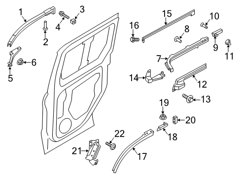 2014 Ford Transit Connect Door Hardware Diagram 2 - Thumbnail