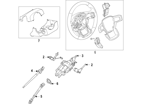 2022 Ford F-150 Steering Column & Wheel, Steering Gear & Linkage Diagram 1 - Thumbnail