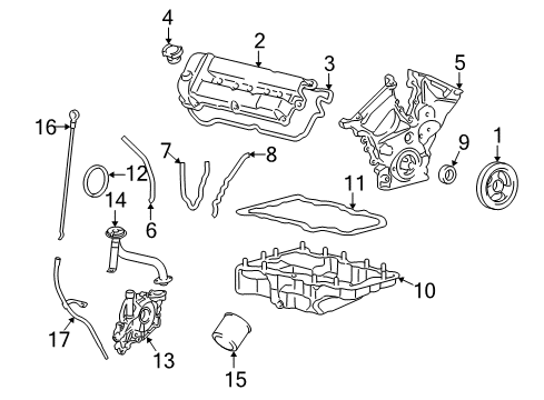 2006 Mercury Mariner Engine Parts & Mounts, Timing, Lubrication System Diagram 3 - Thumbnail