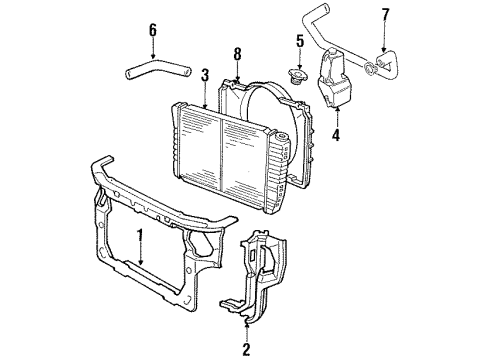 1987 Ford Thunderbird Belts & Pulleys Diagram