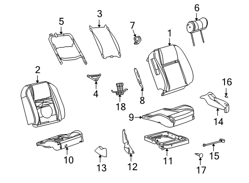 2002 Ford Thunderbird Seat Components Diagram