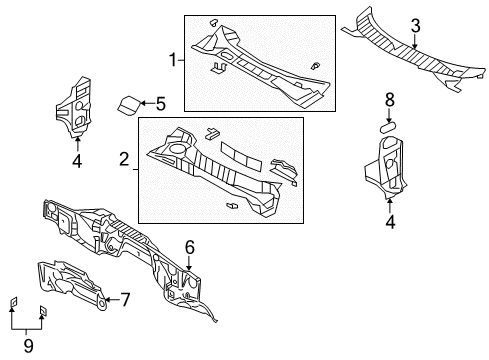 2016 Ford Expedition Cowl Diagram