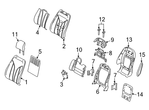 2019 Lincoln Nautilus COVER ASY - SEAT BACK Diagram for KA1Z-5864417-DD