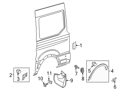 2016 Ford Transit-350 Exterior Trim - Side Panel Diagram 2 - Thumbnail