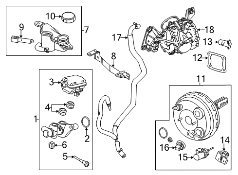 2012 Lincoln MKZ Cylinder Assembly - Master Diagram for AE5Z-2140-A