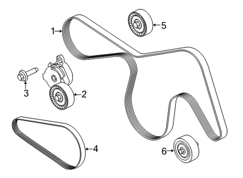 2021 Ford F-150 Belts & Pulleys Diagram 1 - Thumbnail