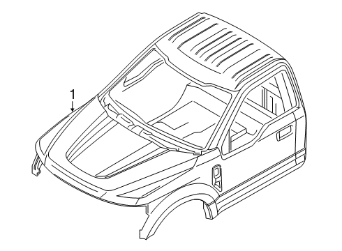 2018 Ford F-350 Super Duty Cab Assembly Diagram 2 - Thumbnail