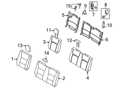 2021 Ford F-150 Rear Seat Components Diagram 5 - Thumbnail