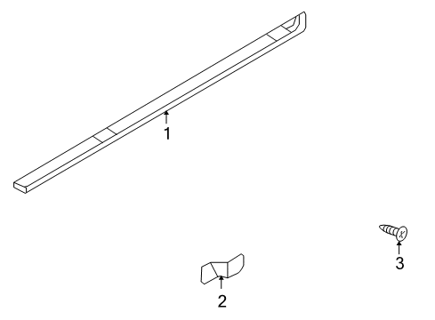 2009 Lincoln MKX Exterior Trim - Pillars, Rocker & Floor Diagram