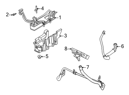 2022 Ford F-350 Super Duty Oil Cooler Diagram 1 - Thumbnail