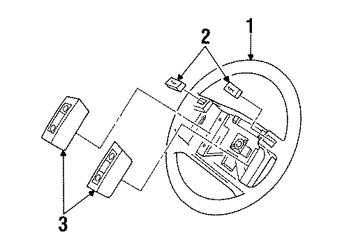 1994 Ford Crown Victoria Steering Column & Wheel, Steering Gear & Linkage Diagram 3 - Thumbnail