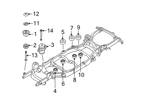 2010 Mercury Mountaineer Frame & Components Diagram 2 - Thumbnail