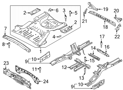 2020 Lincoln Aviator EXTENSION - REAR FLOOR PAN - S Diagram for L1MZ-7811147-A