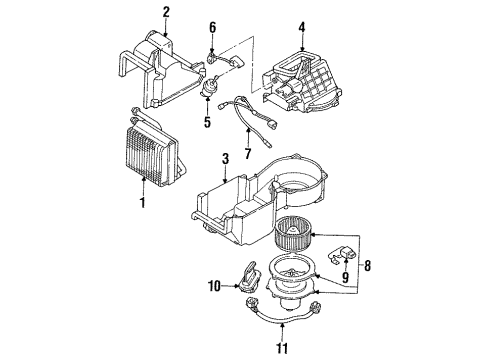 1996 Ford Probe Motor Assembly - Vacuum Diagram for F42Z-18A318-AA