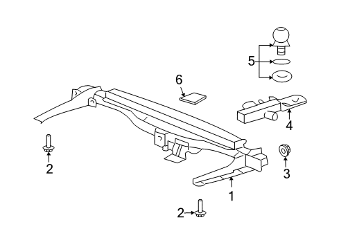 2007 Ford Escape Tow Hook & Hitch Diagram