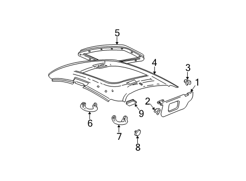 2000 Ford Taurus Lens Diagram for F4DZ-13783-A