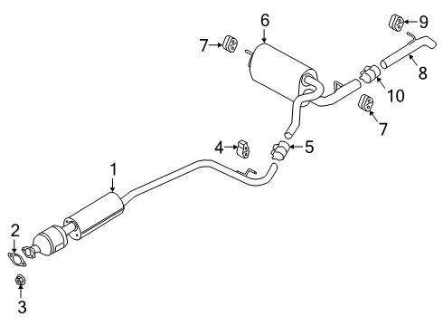 2020 Ford Transit Connect Exhaust Components Diagram 2 - Thumbnail