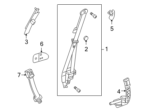 2010 Ford Explorer Sport Trac Reinforcement - "B" Pillar Diagram for 1L2Z-78601A81-AA