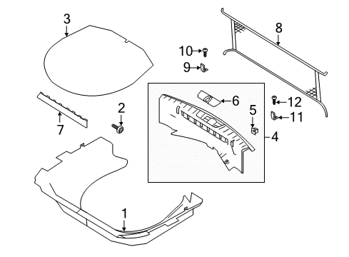 2015 Ford Explorer Cargo Net - Vertical Mount Diagram for BB5Z-7855066-A