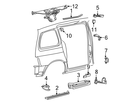 2007 Ford Freestar Door Hardware Diagram