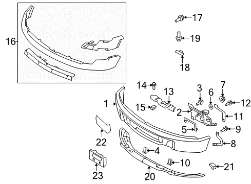 2010 Ford F-150 Front Bumper Diagram 3 - Thumbnail