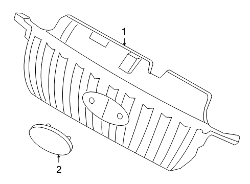 2006 Ford Escape Grille Assembly - Radiator Diagram for 5M6Z-8200-AA