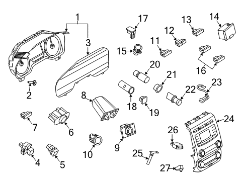 2019 Ford Expedition Switch Assembly - Headlamps Diagram for DG9Z-11654-BA