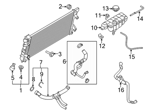 2021 Ford F-150 Radiator & Components Diagram 2 - Thumbnail