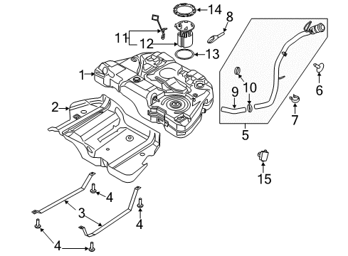 2017 Lincoln MKZ Fuel System Components Diagram 2 - Thumbnail