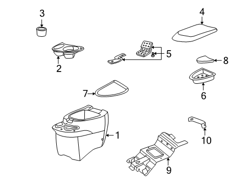 2002 Lincoln Blackwood Holder Cup Diagram for 2C6Z78045A76AAA