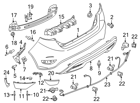 2019 Ford Fiesta Parking Aid Diagram 2 - Thumbnail