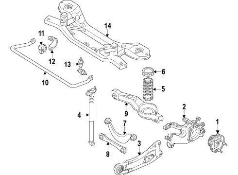 2018 Ford Focus Bracket - Shock Absorber Diagram for G1FZ-18A161-A