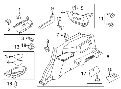 2015 Ford Explorer Panel Assembly - Body Rear Diagram for EB5Z-7831010-AA