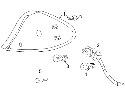 2005 Ford Taurus Socket Assembly Diagram for 4F1Z-13410-AA