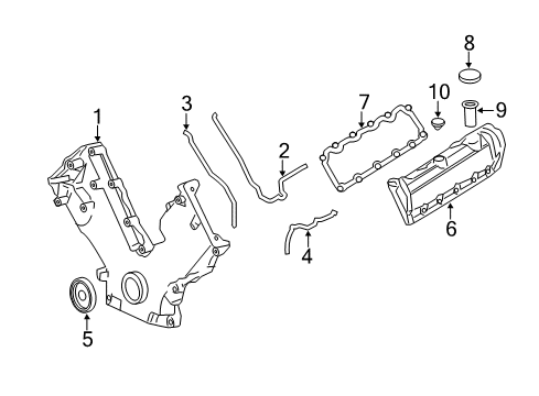 2011 Ford Expedition Valve & Timing Covers Diagram