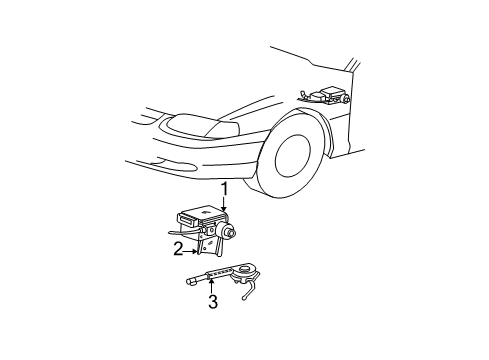 2002 Ford Mustang Actuator Assembly Diagram for 1R3Z-9A825-DA