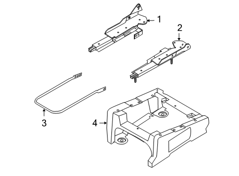 2009 Ford E-250 Track Assembly - Seat Diagram for AC2Z-1561704-A