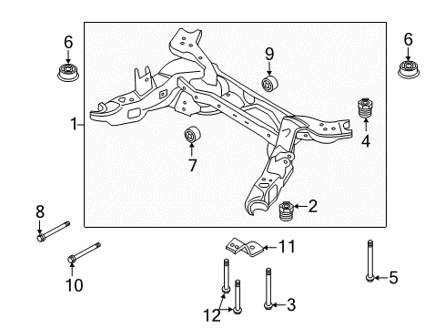 2012 Ford Explorer Suspension Mounting - Rear Diagram 1 - Thumbnail