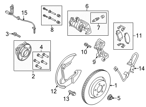 2023 Ford Mustang Brake Components Diagram 3 - Thumbnail